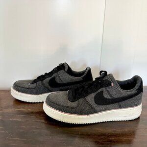 Men's, Nike 3x1 Air Force 1 Low Premium Black Denim, Size 10